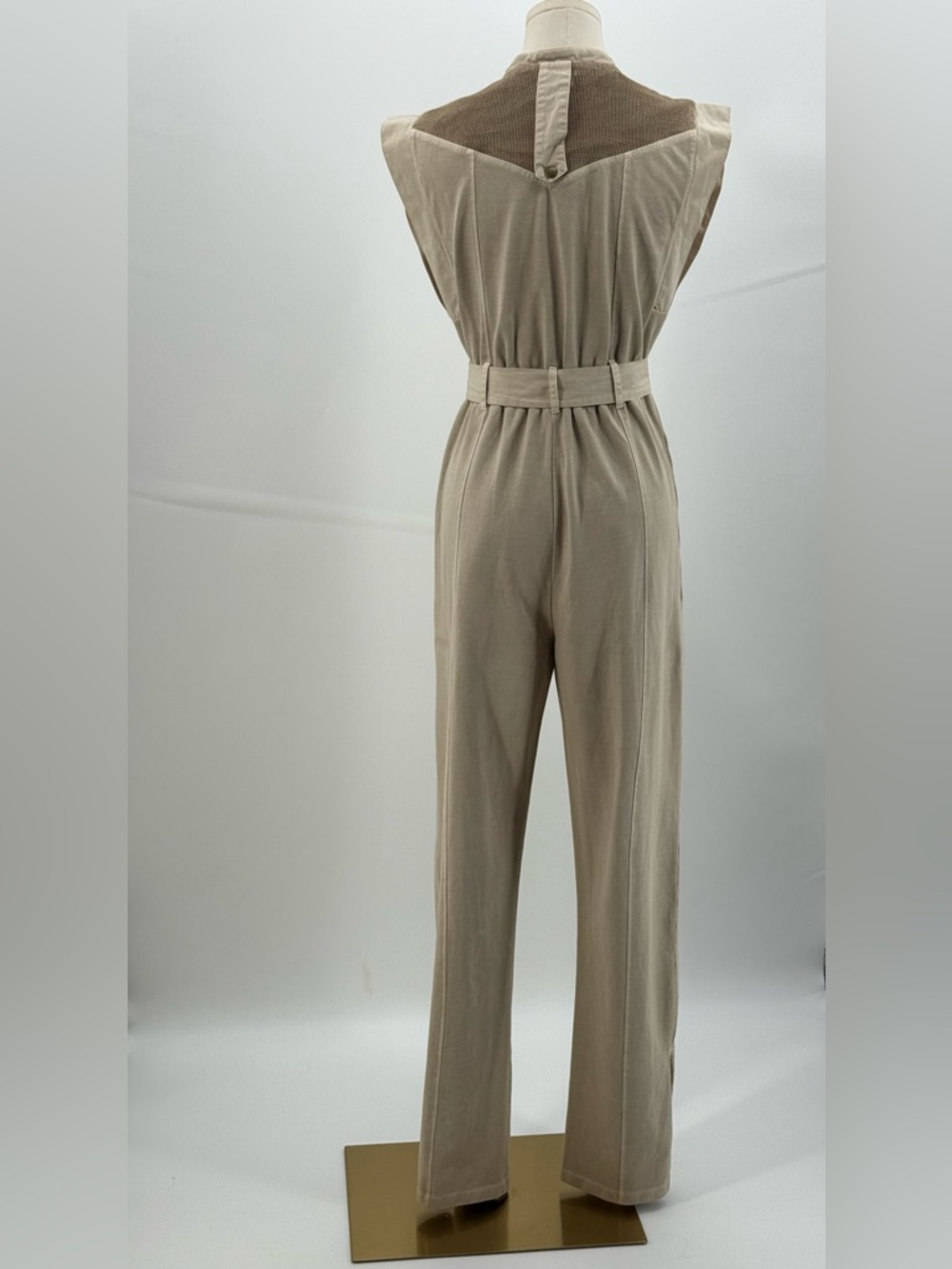 Gray State Indya Utility Jumpsuit Belted Wide-Leg Slit at Hemline Size 0 - Picture 5 of 14